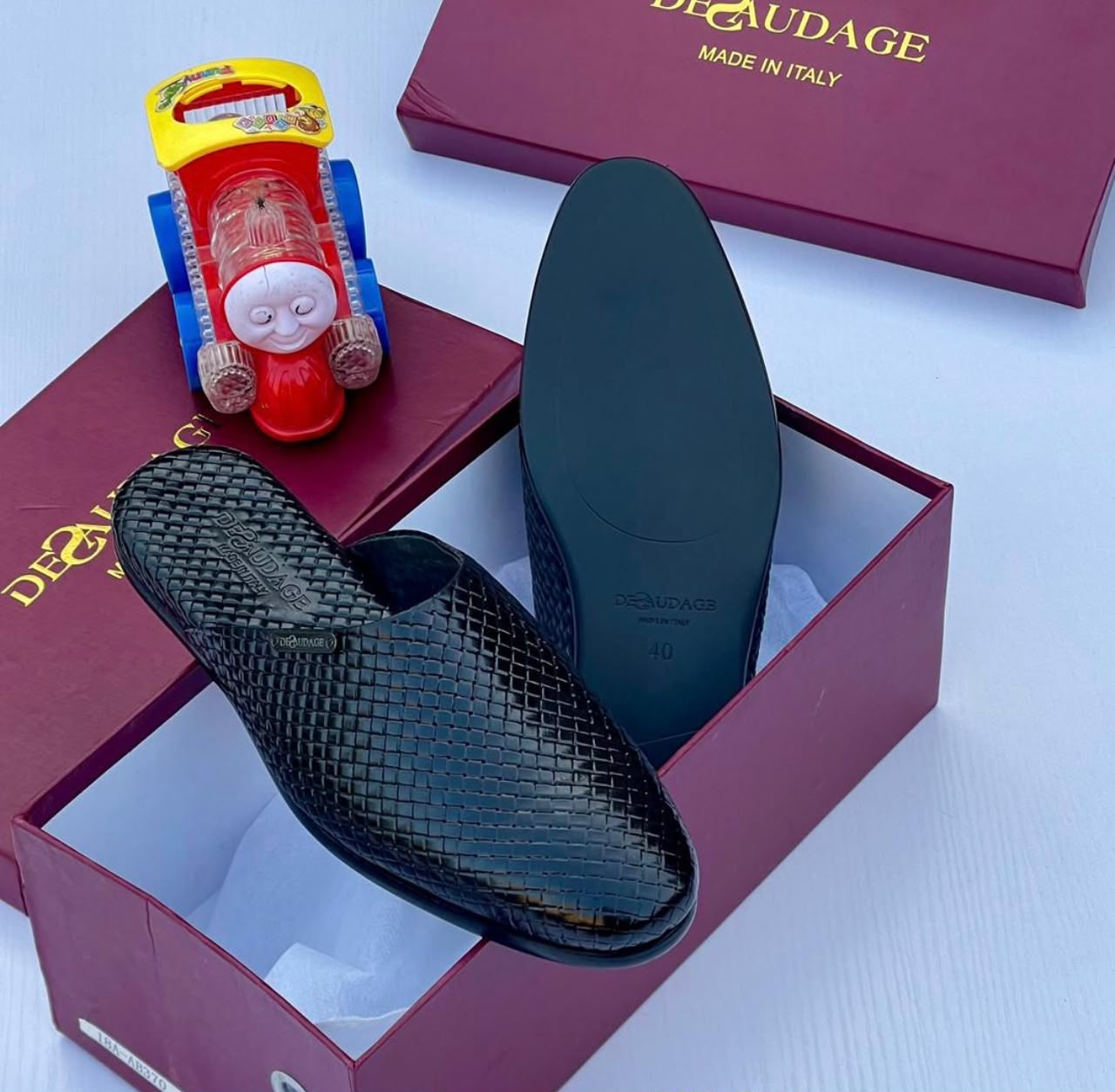 Black Croc-Effect half Shoe - Image 2