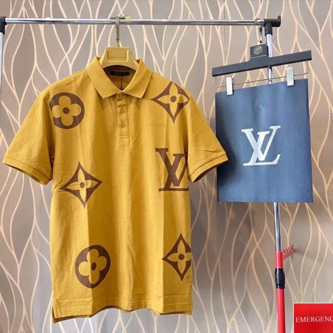 Mustard yellow Louis Vuitton polo shirt