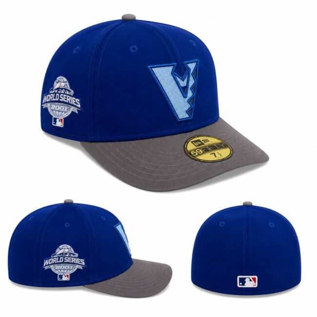 Royal blue and grey New Era 59FIFTY fitted cap