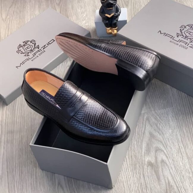 Maurizio Men's Leather Penny Loafers