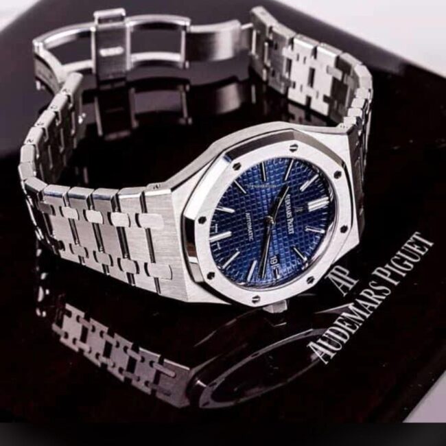 Audemars Piguet Royal Oak Blue Dial Stainless Steel Mens Watch